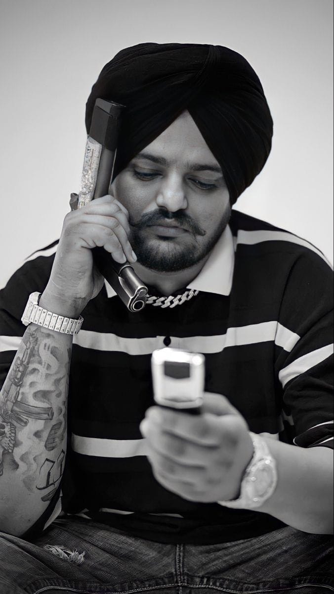 Sidhumoosewala B/W 4k wallpaper