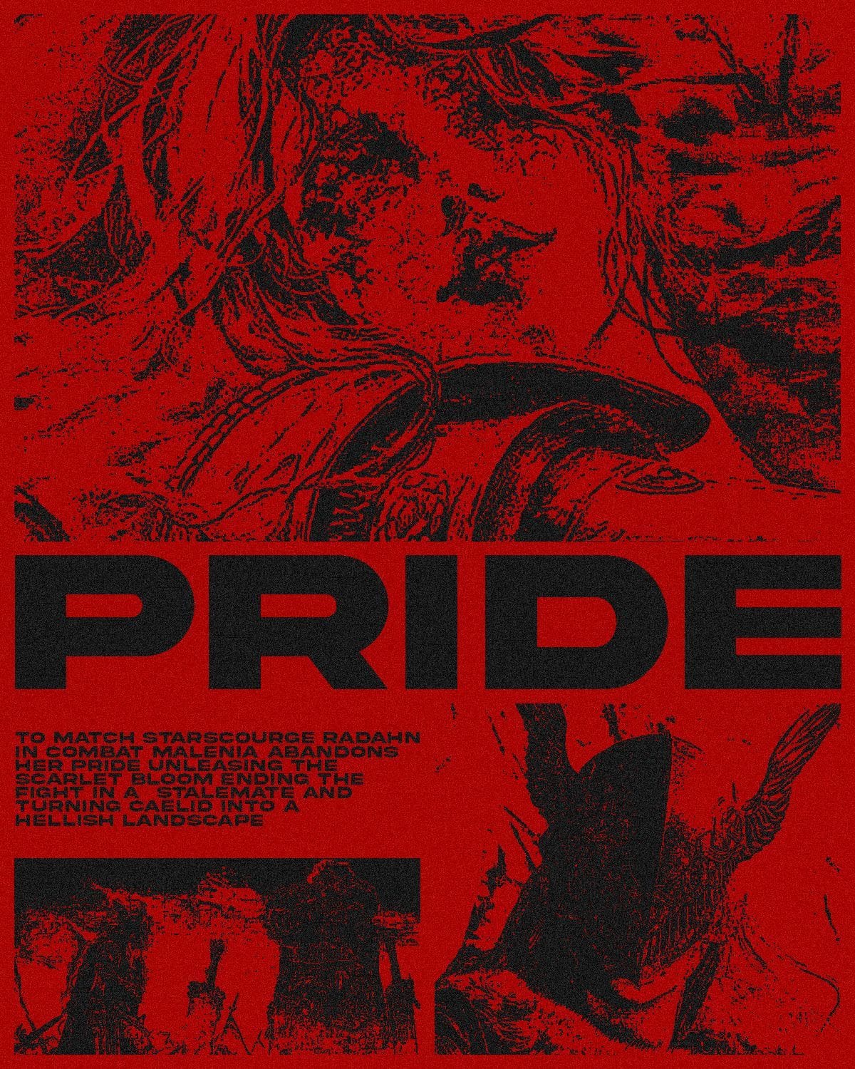 Malenia Elden Ring Poster Brutalism Design
