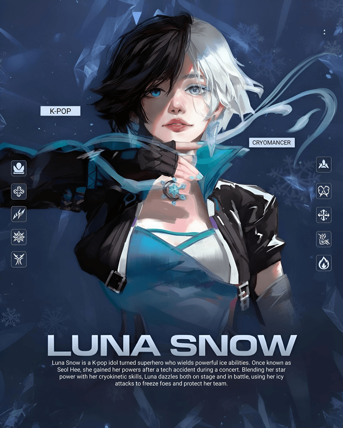 Marvel Rivals | Luna Snow Fan Art Poster | Stunning K-Pop Superhero Wall Art |