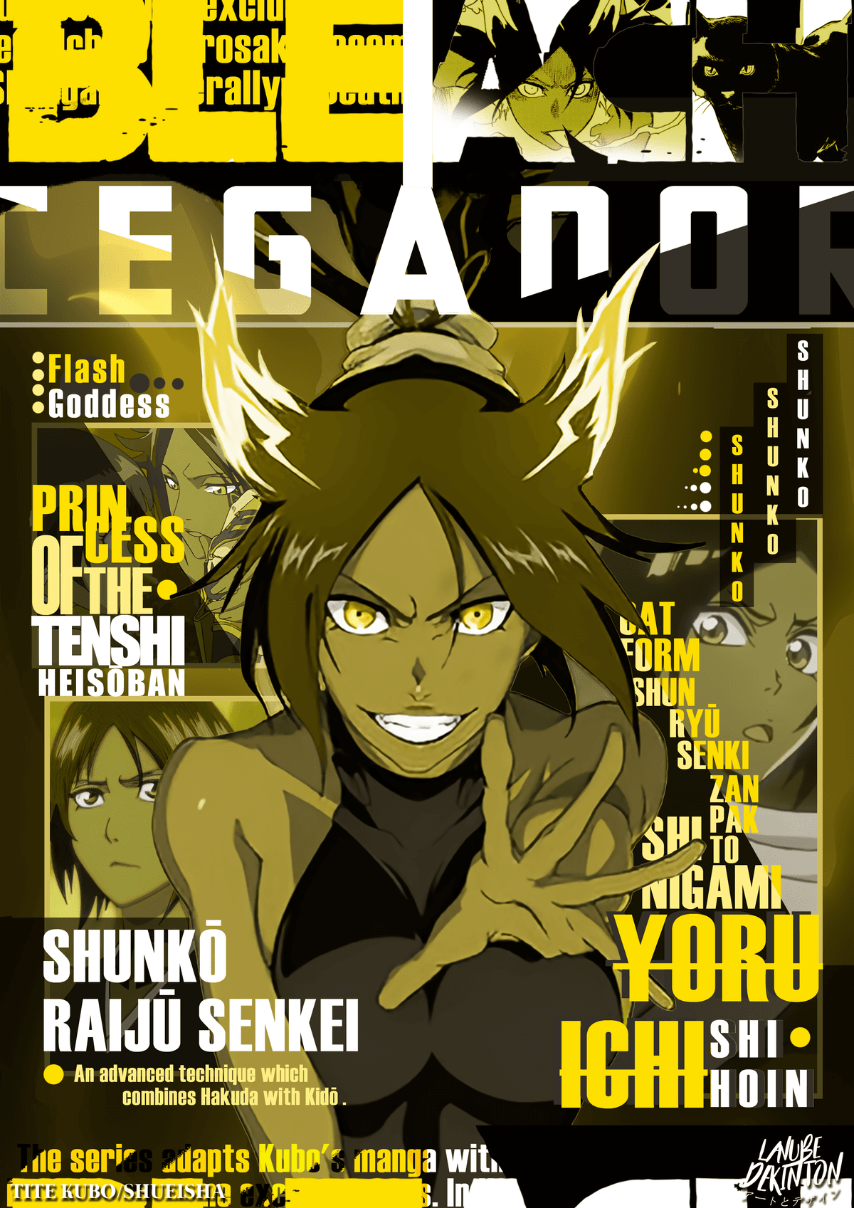Yoruichi - Design Poster (Magazine Style)