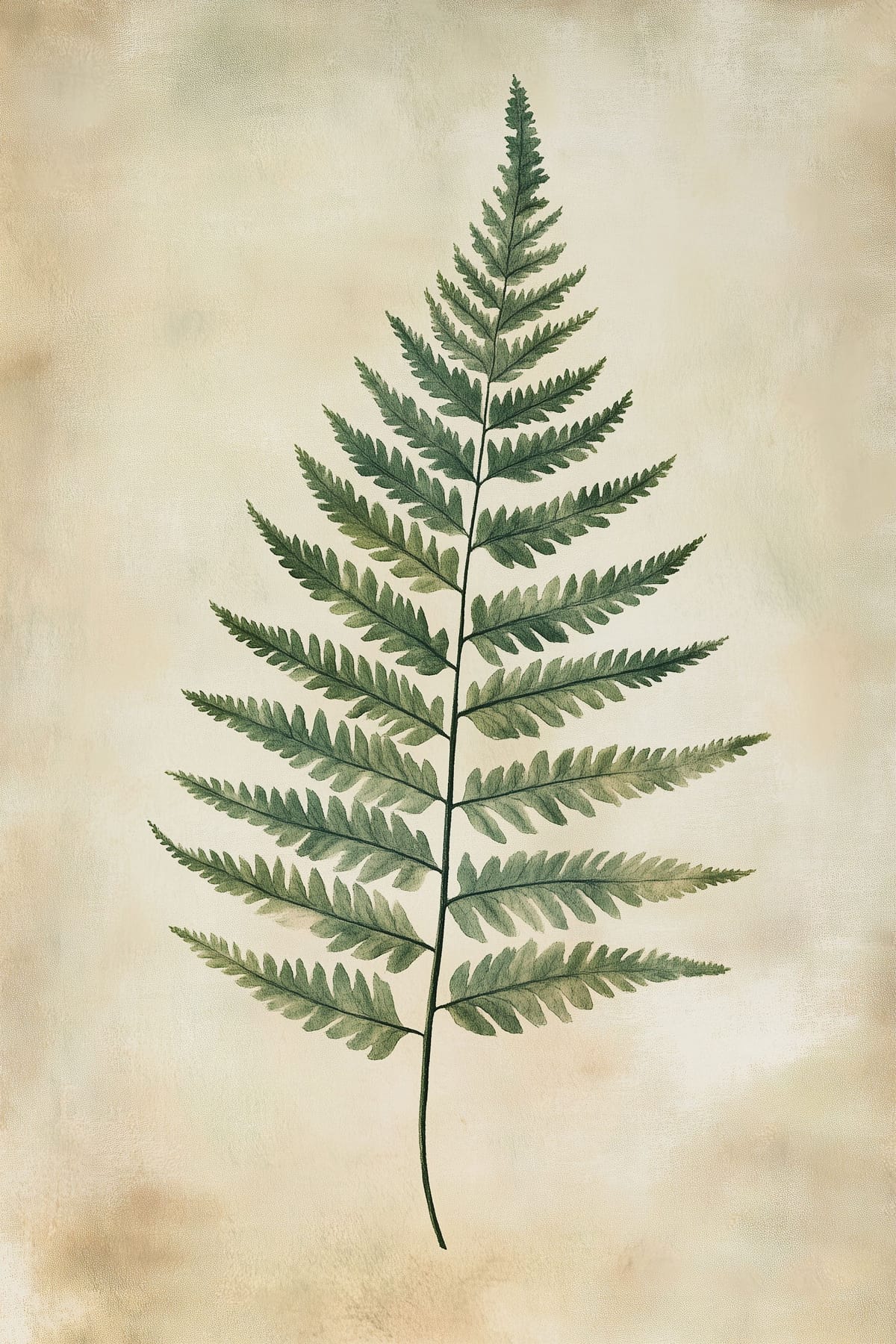 Fern Botanical Art Print – Minimalist Nature-Inspired Wall Decor in Earthy Tones