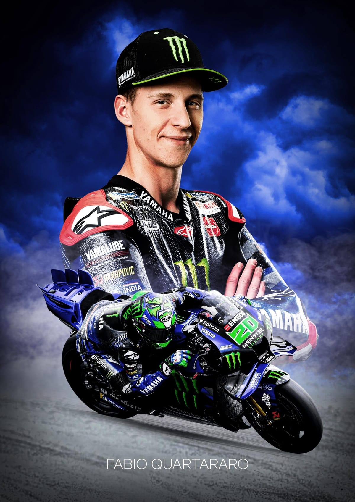 Fabio Quartararo MotoGP 2025 - A4 or A3 Poster (Digital Download)