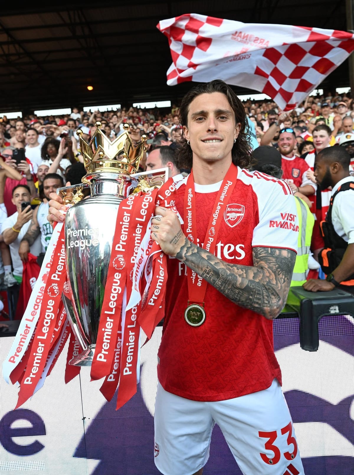 Riccardo Calafiori premier league champion