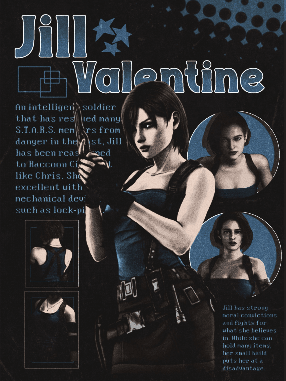 Jill Valentine graphic poster