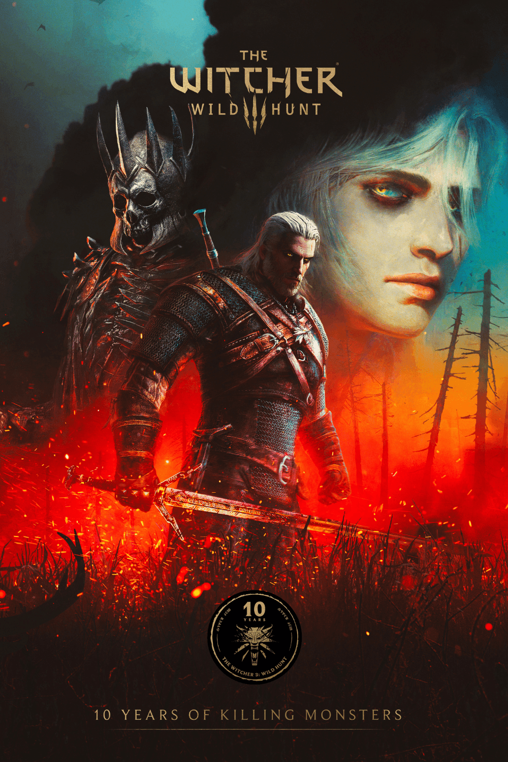 'The Witcher 3: Wild Hunt 10th anniversary' Poster, picture, metal print, paint by Witcher 3 | Displate