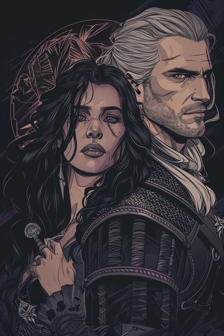 The Witcher Geralt De Riv et Yennefer de Vengerberg