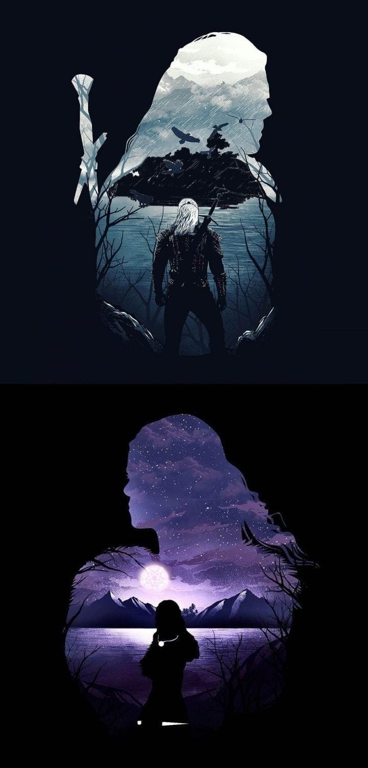 Geralt and Yennefer poster
