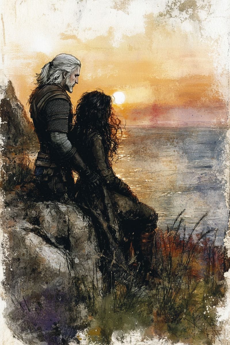 The Witcher Geralt De Riv et Yennefer de Vengerberg