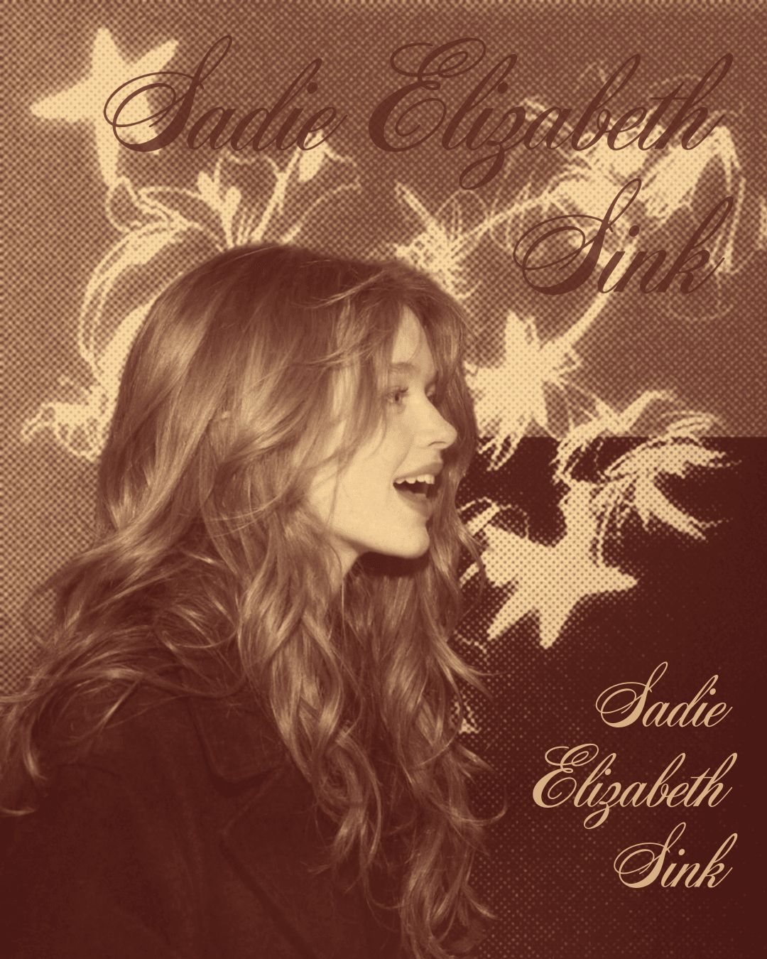 sadie sink vintage aesthetic poster