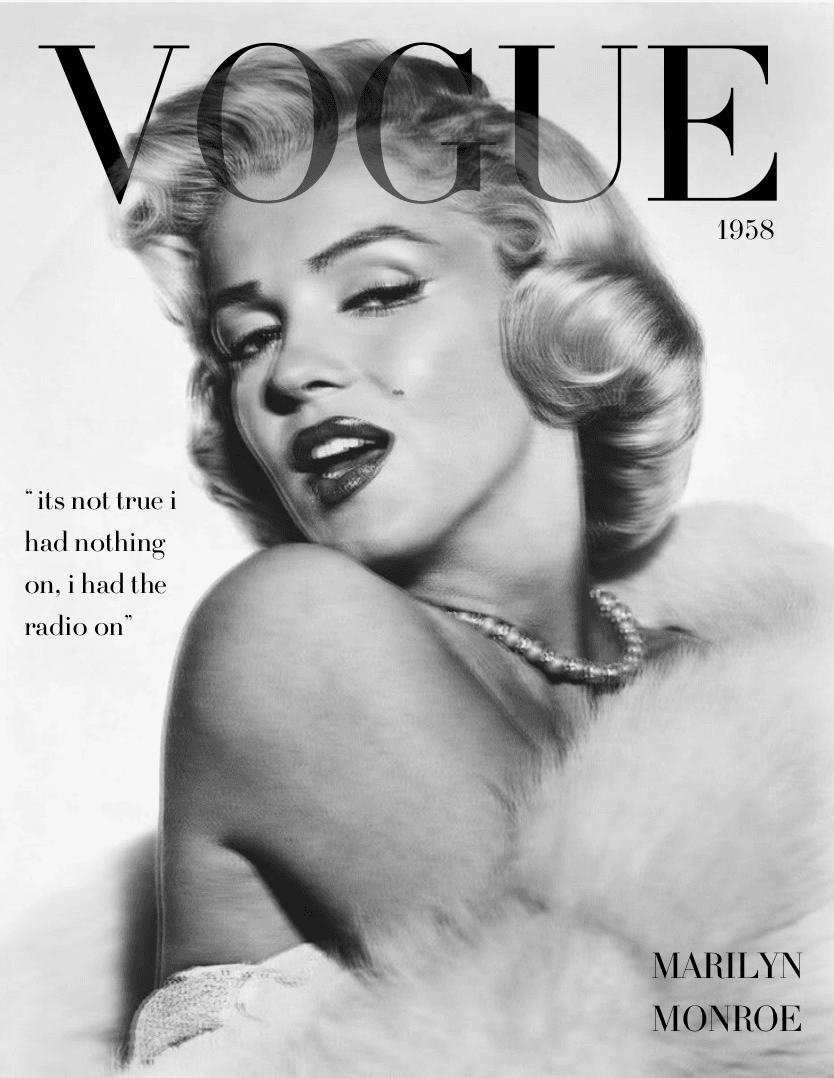 marilyn monroe vogue poster