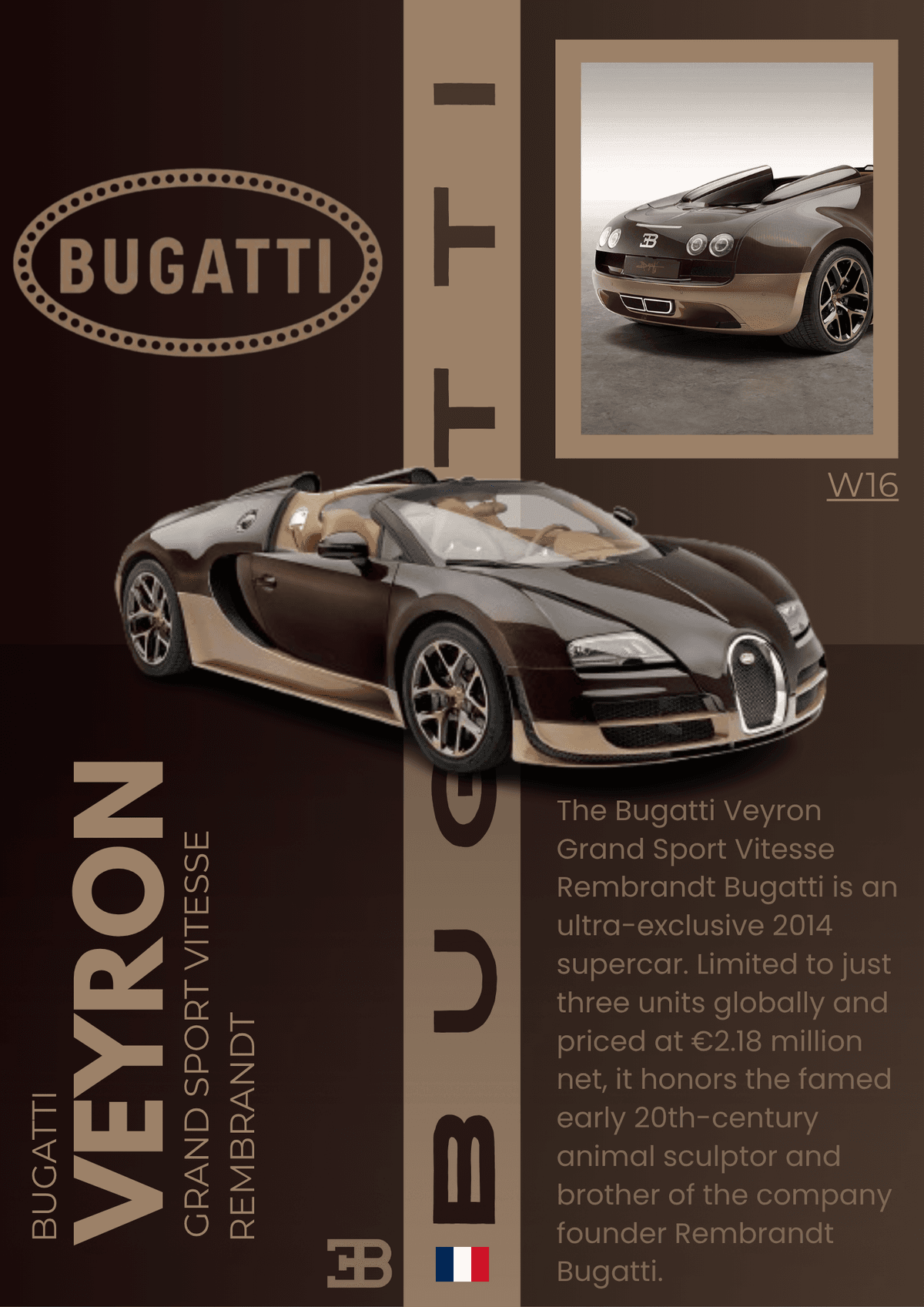 Bugatti Veyron Grand Sport Vitesse Rembrandt poster