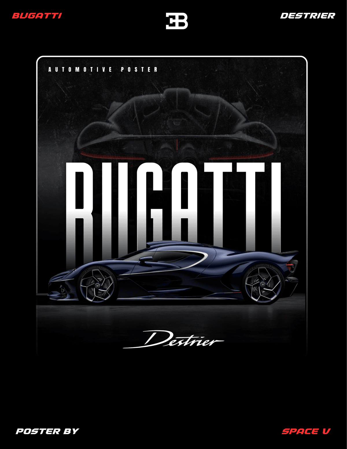 Bugatti wall poster material