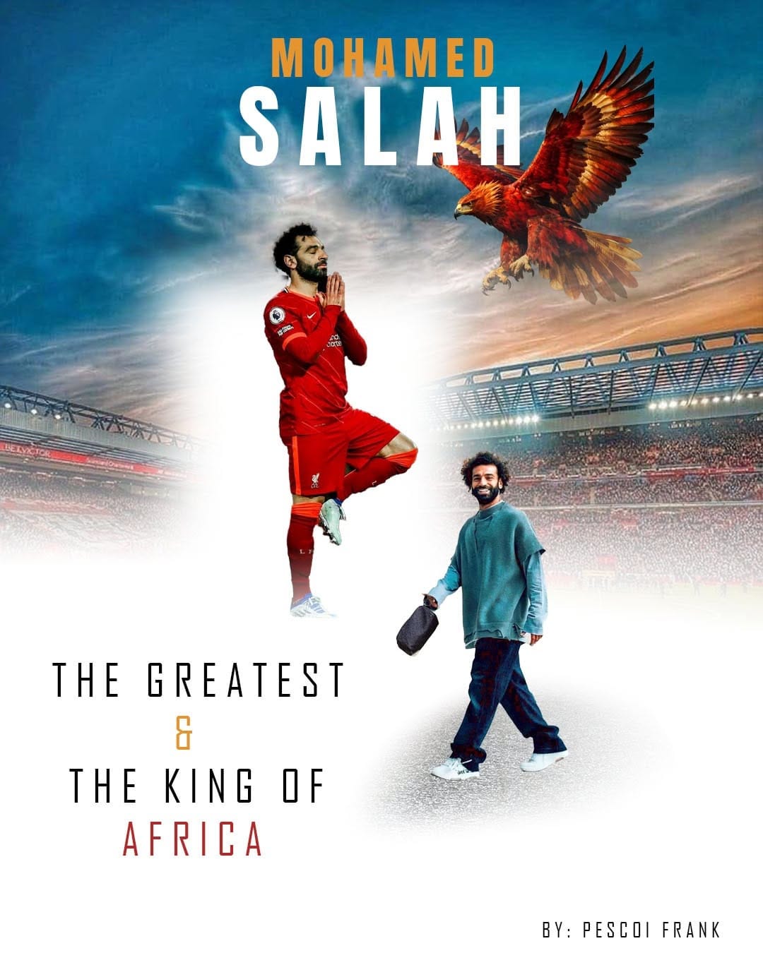 Mohamed Salah Football Poster Design | Liverpool & Egyptian King ⚽🔥