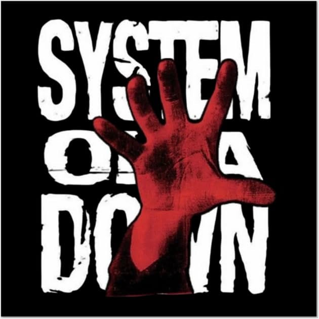 System Of A Down Red Hand Logo Poster