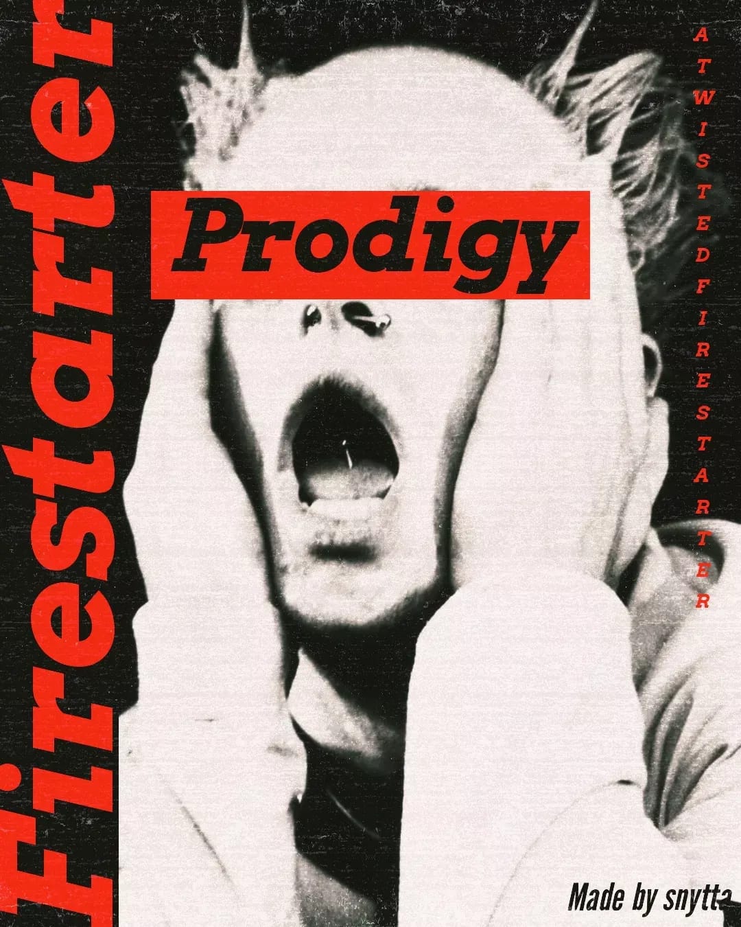 The prodigy firestarter graphic design poster