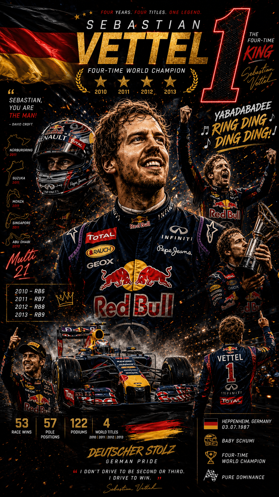 Yabadabadee ring ding ding ding | Sebastian Vettel