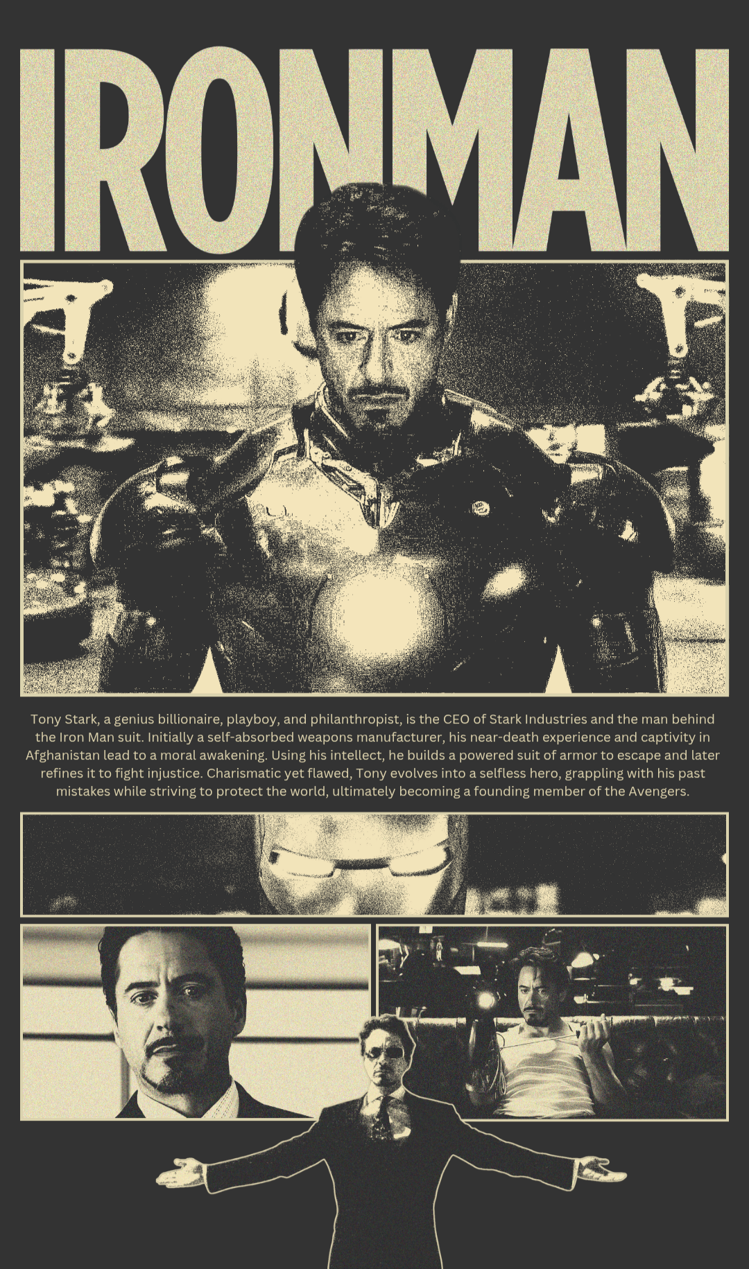 Iron man alternate graphic design poster | iron man | robert downy jr | marvel