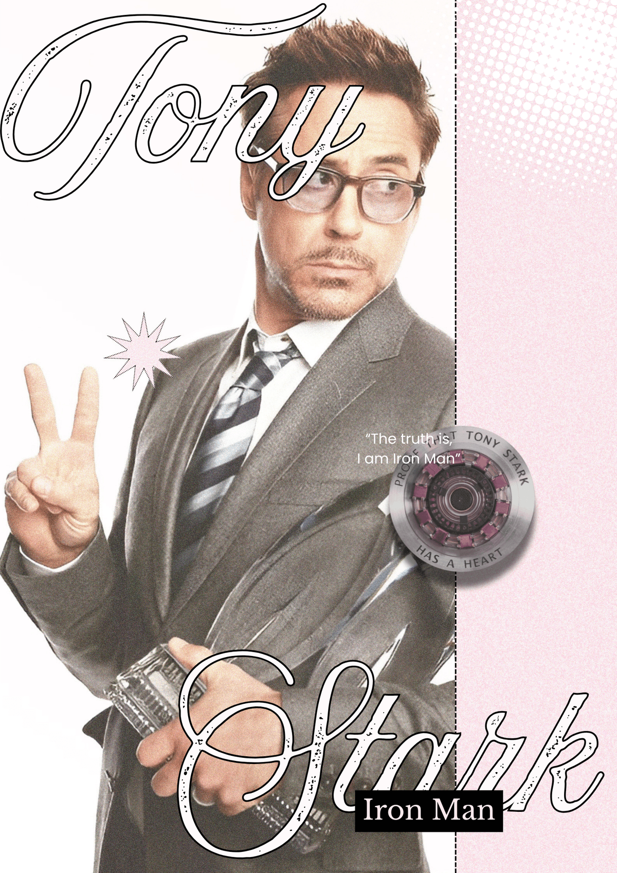 Tony Stark pink poster