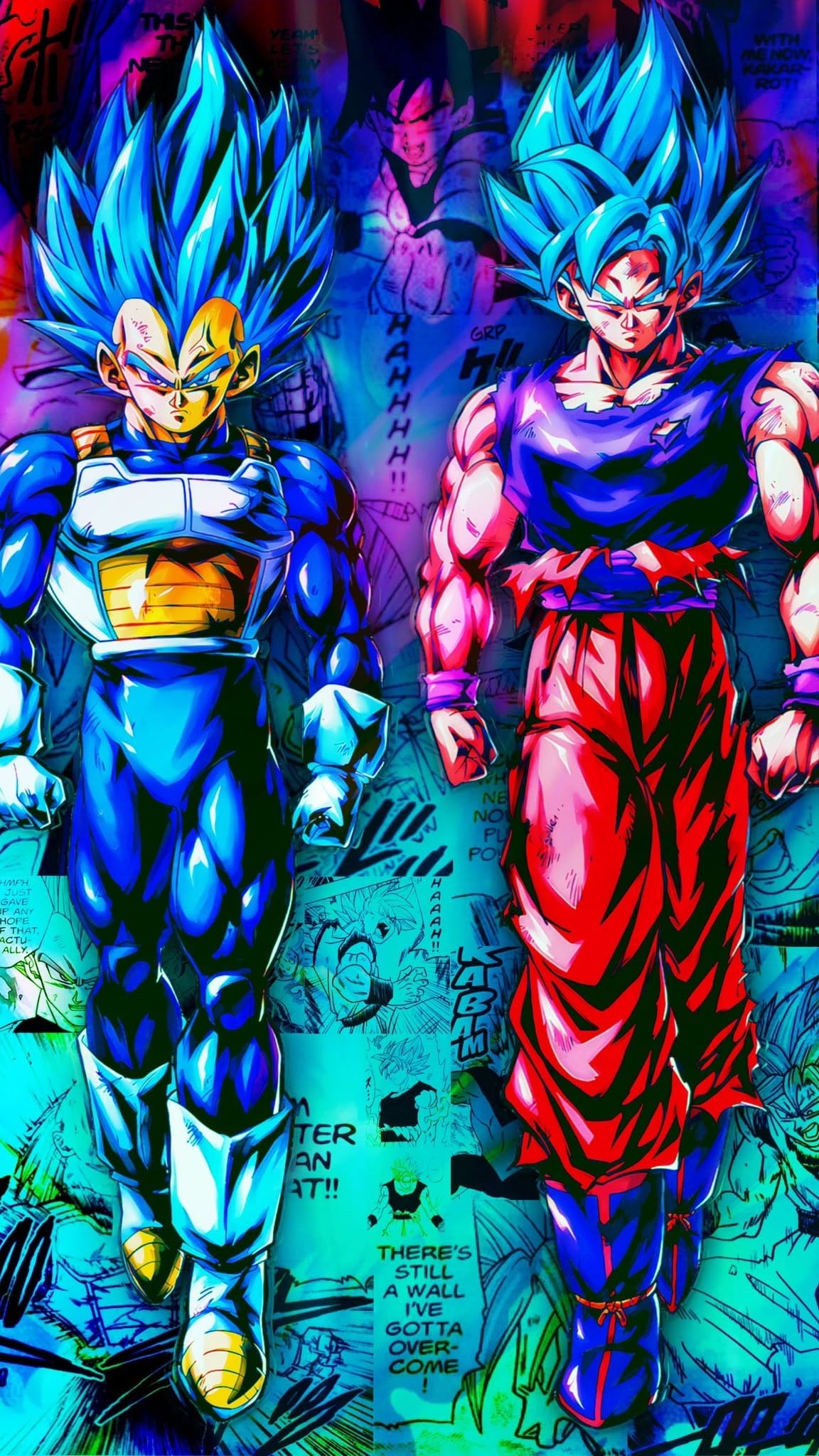 GOKU Y VEGETA SSJ BLUE Art by stoinky_gfx