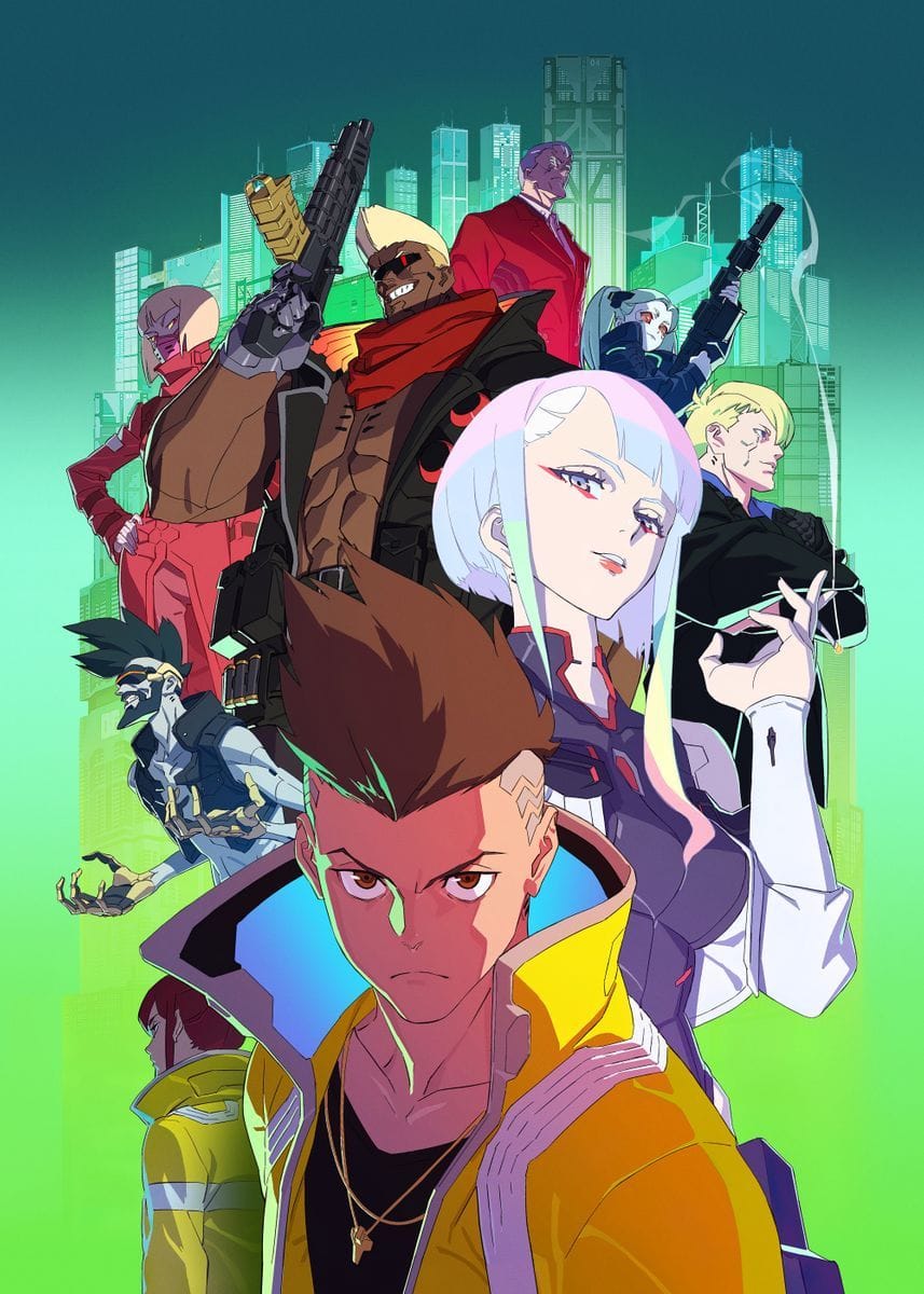 'Edgerunners Anime Key Art' Poster, picture, metal print, paint by Cyberpunk 2077 | Displate