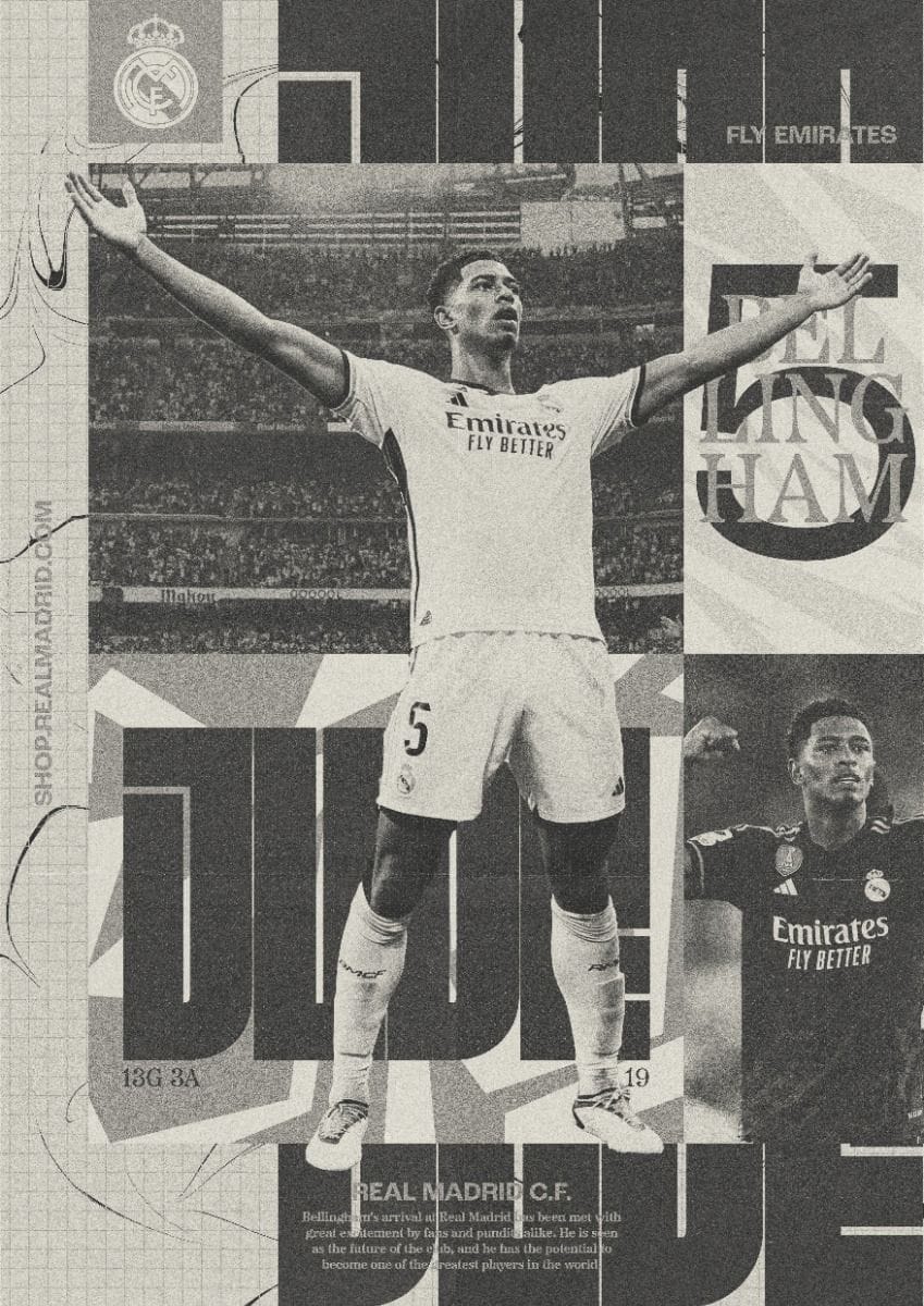 Jude Bellingham Sports Poster - Real Madrid Poster