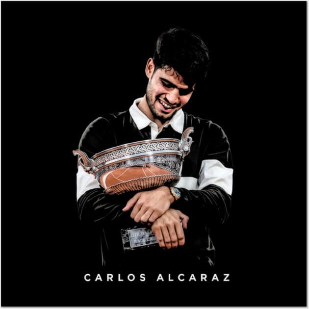 Carlos Alcaraz French Open Poster