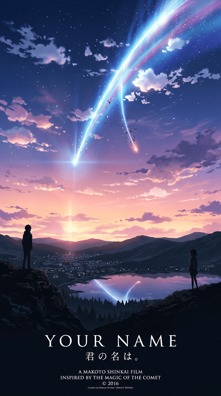 Your Name (Kimi no Na wa) Anime Aesthetic | Lake Suwa Scene | Makoto Shinkai Style