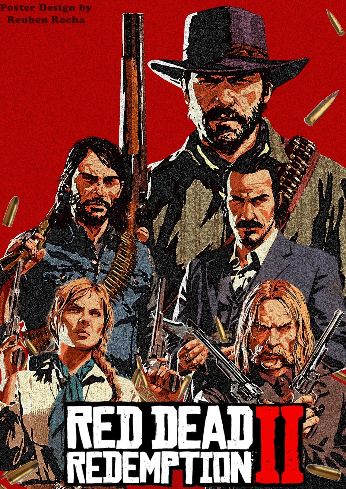 Red Dead Redemption 2 poster design by Reuben Rocha