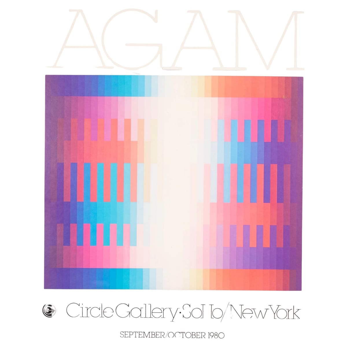 Yaacov Agam Posters - Circle Gallery Soho Exhibition Poster 1980 Exhibition Poster American Modern Paper