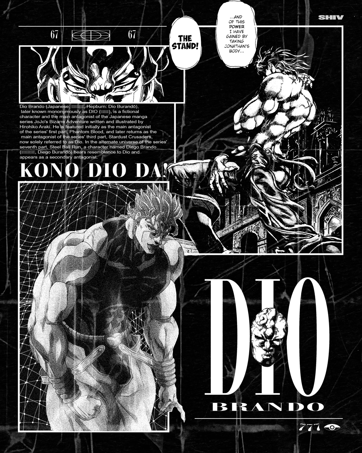 Dio Brando Brutalistic Poster.