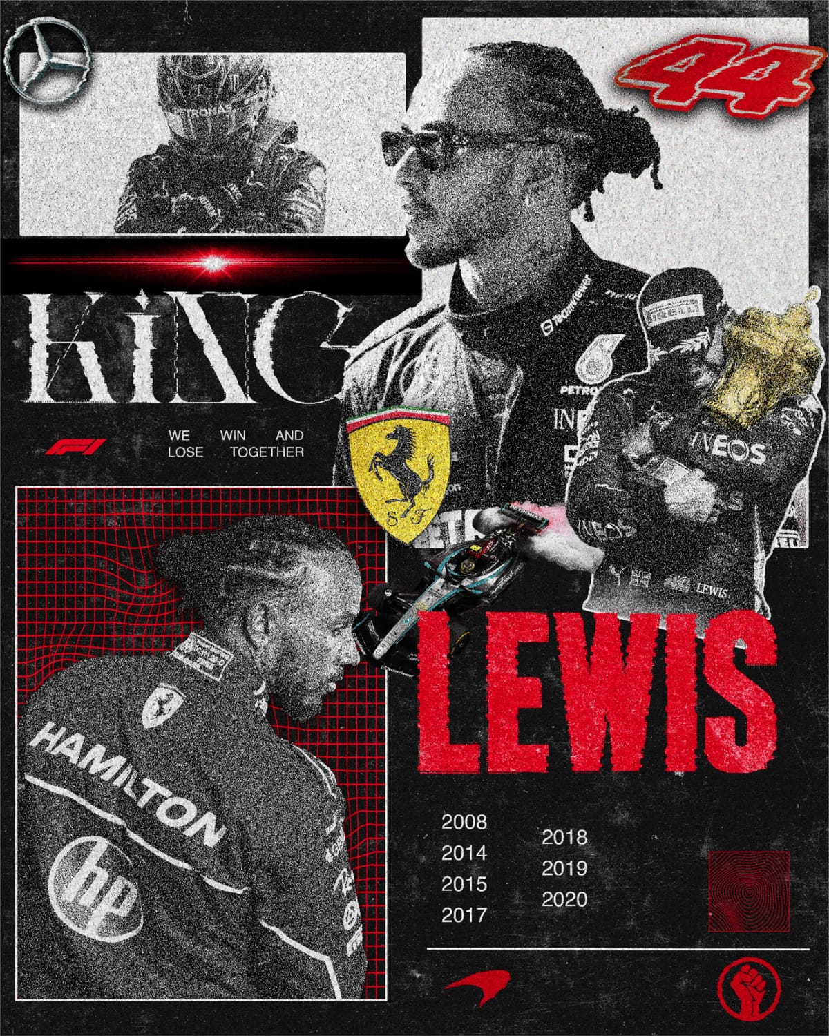 Lewis Hamilton Brutalism poster