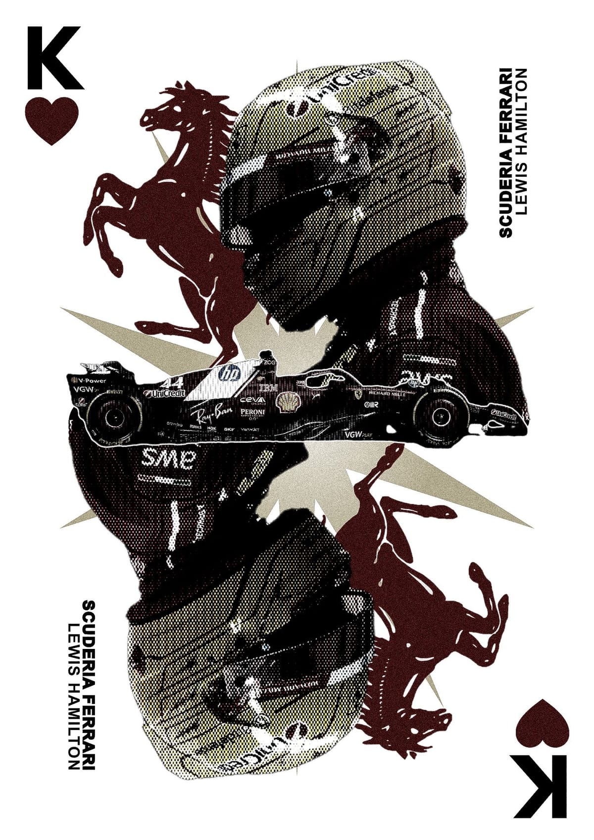 lewis hamilton king card poster 👑