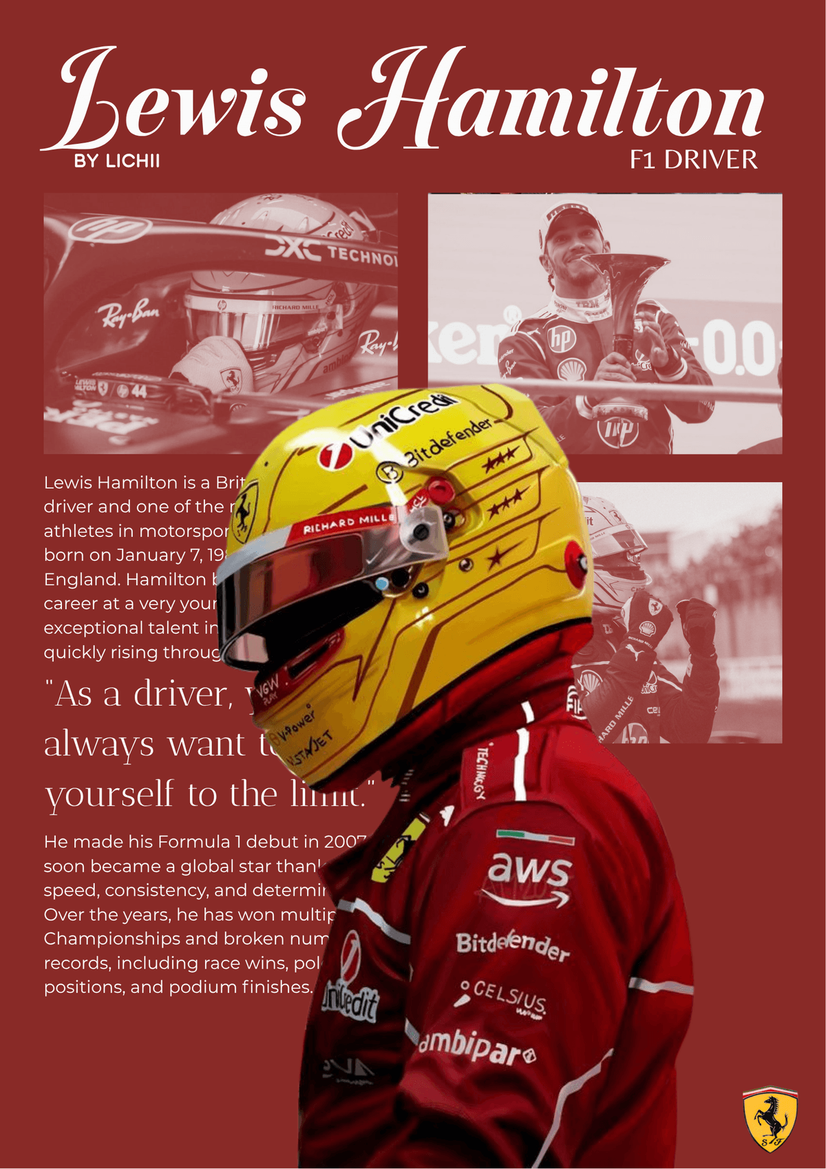 Lewis Hamilton poster by me!