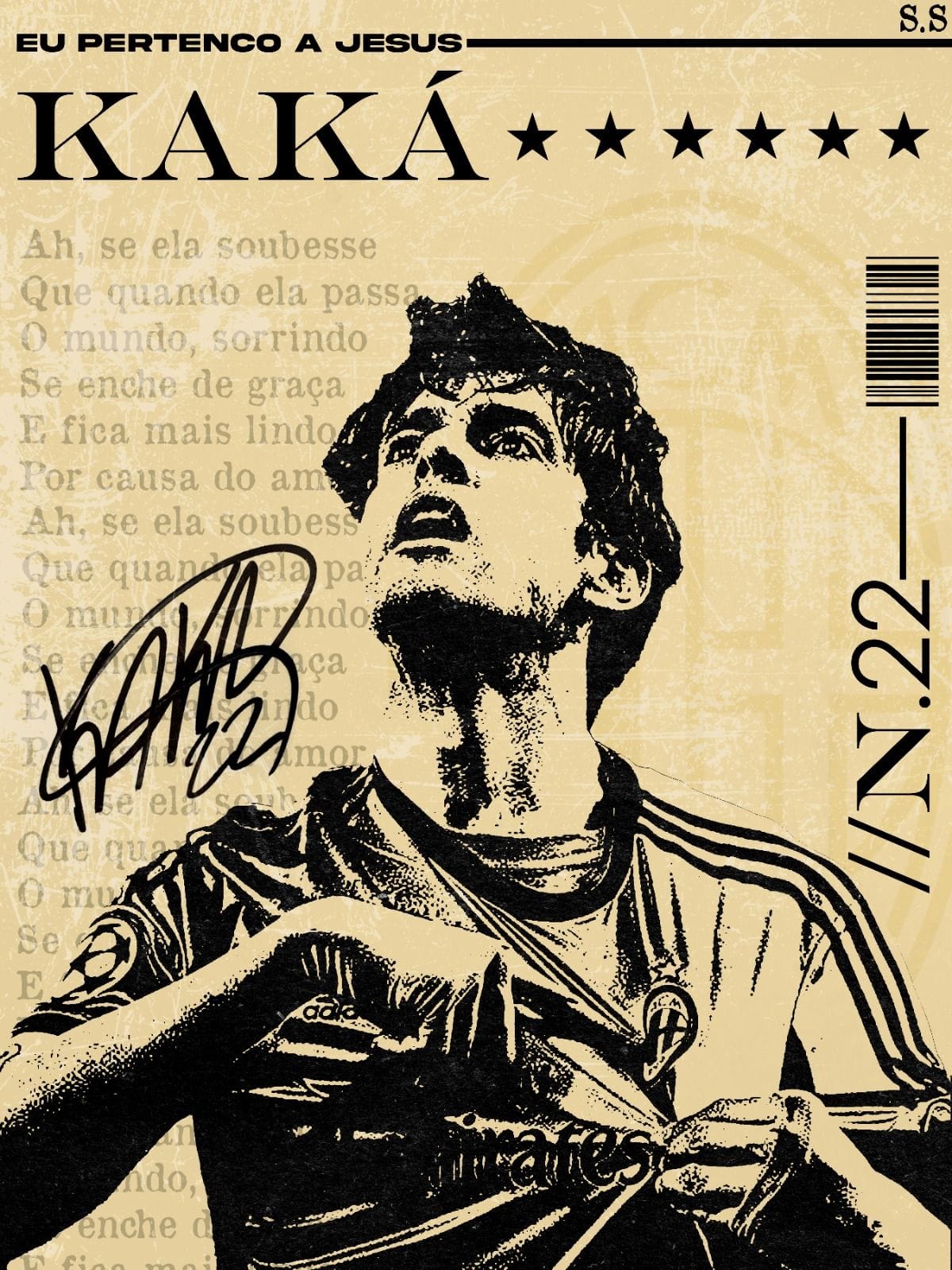 KAKÁ Inked Newspaper Poster
