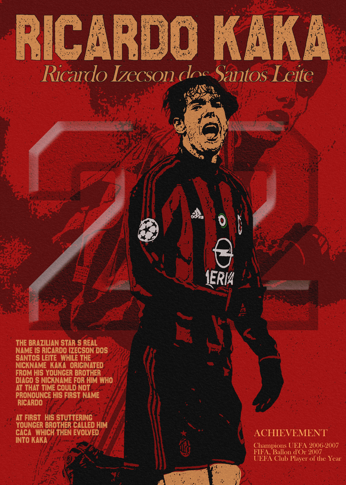 RICARDO KAKA BIOGRAPHY POSTER