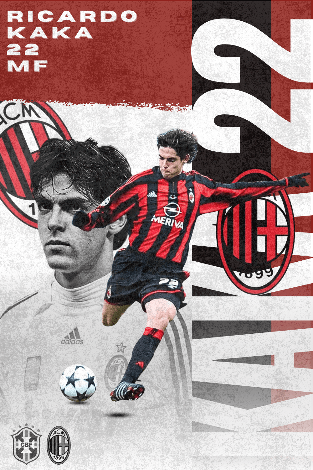 Football Artwork Poster Template | Soccer Poster & Kaka Card Design
