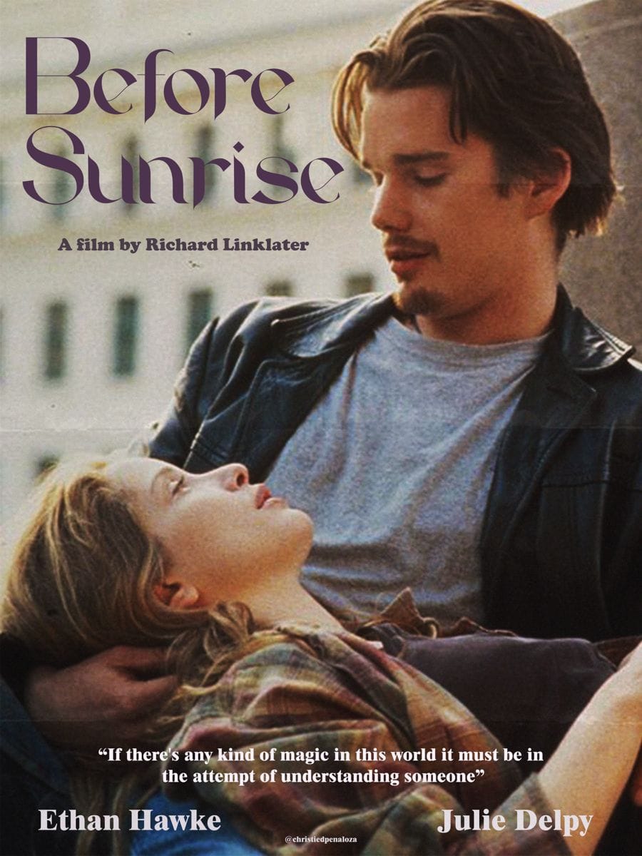 Before Sunrise vintage movie poster