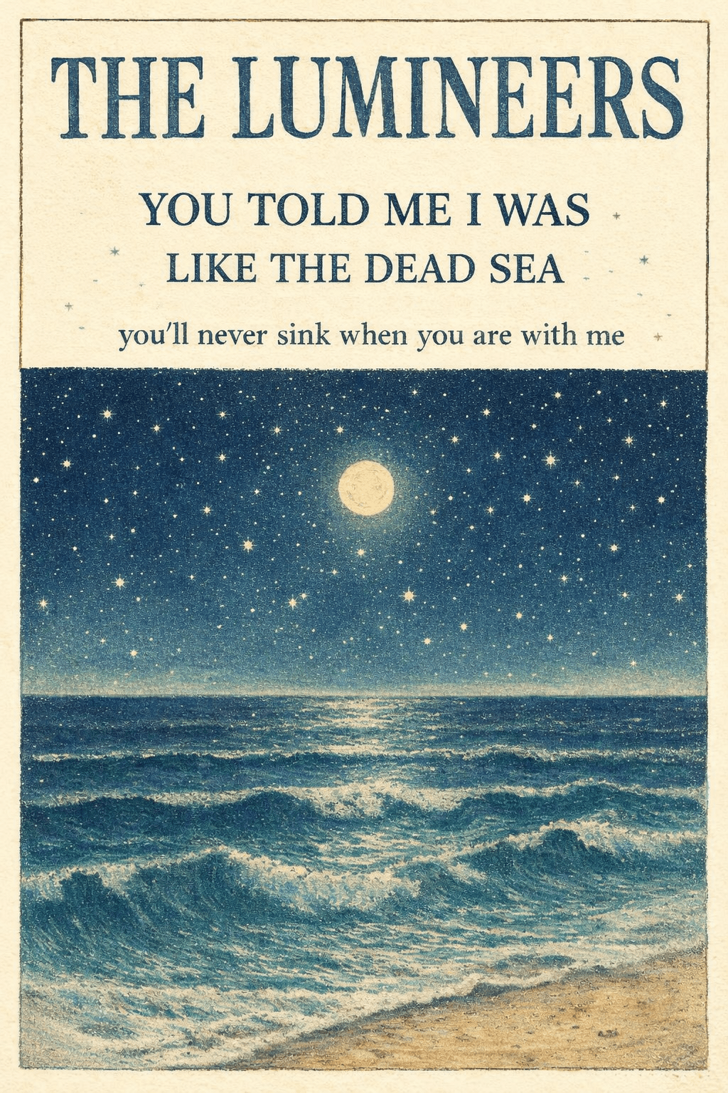 Lumineers Dead Sea poster