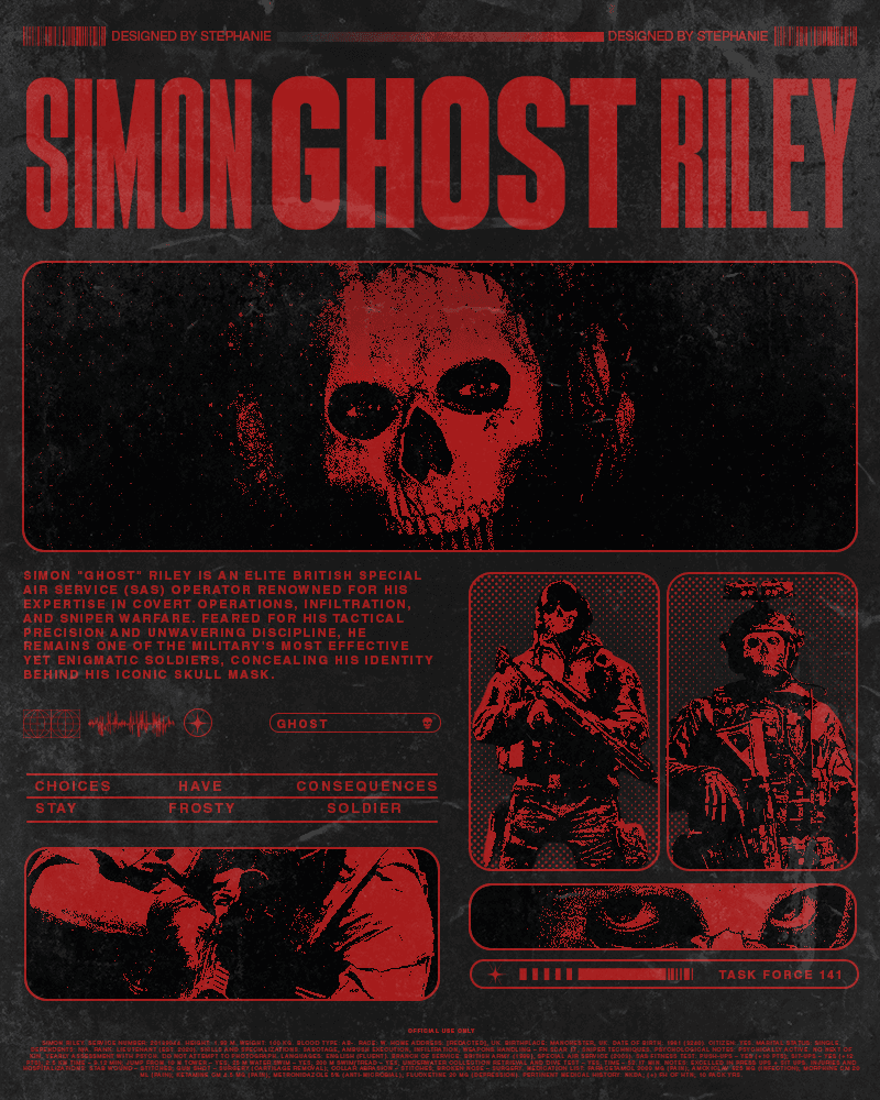 SIMON GHOST RILEY : POSTER DESIGN
