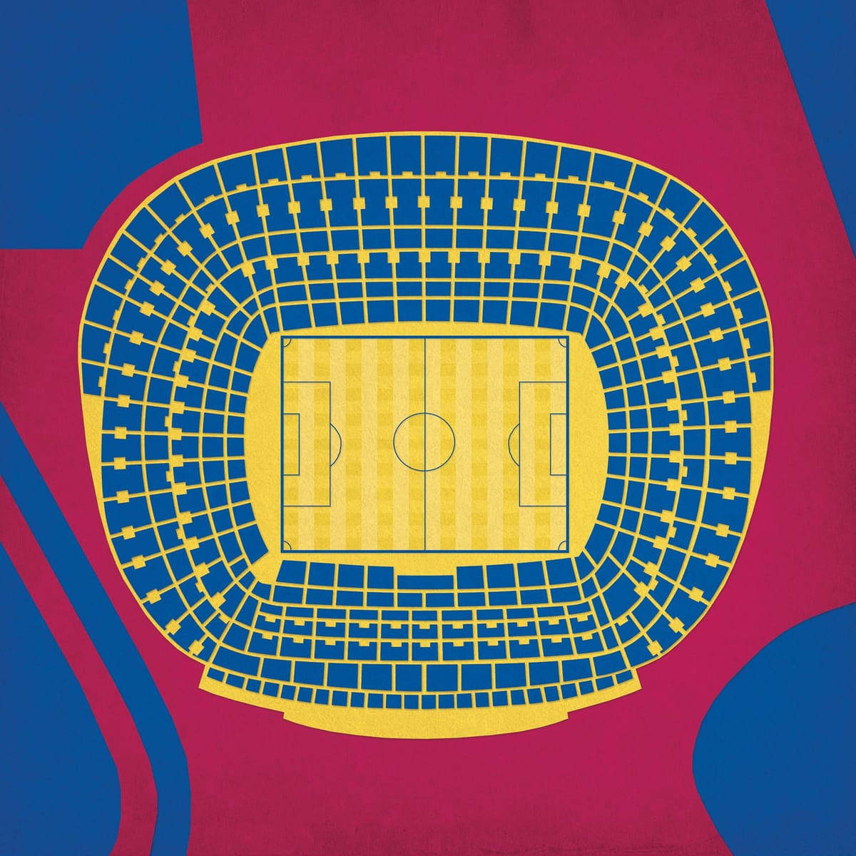 Camp Nou Map Art - City Prints