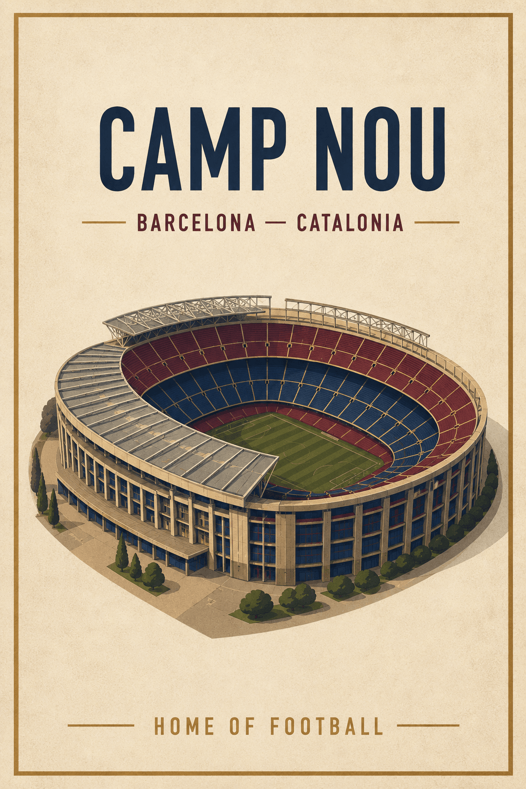 Camp Nou Poster - Affiche Stade Barcelone