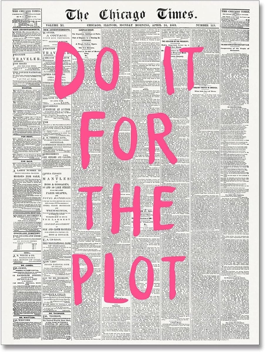 Trendy Newspaper Wall Art Print - ONLY $1.98