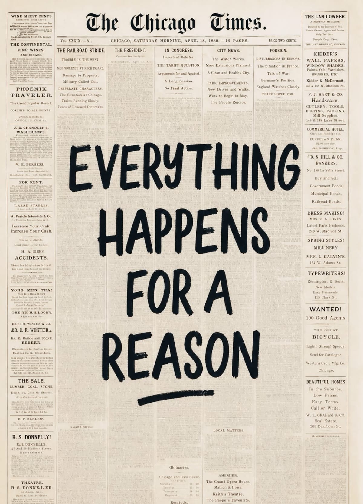Everything happens for a reason poster