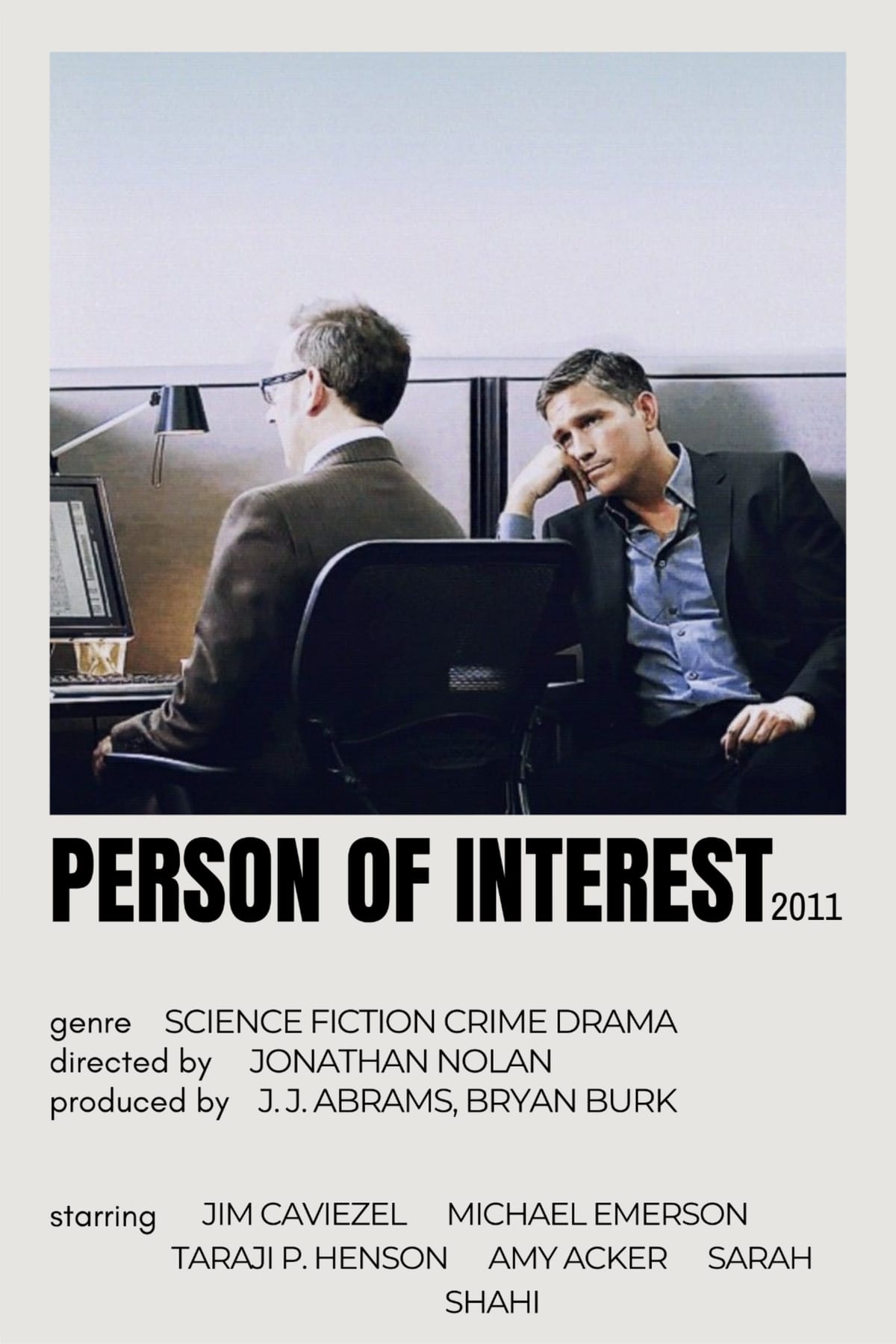 PERSON OF INTEREST MINIMALIST POSTER