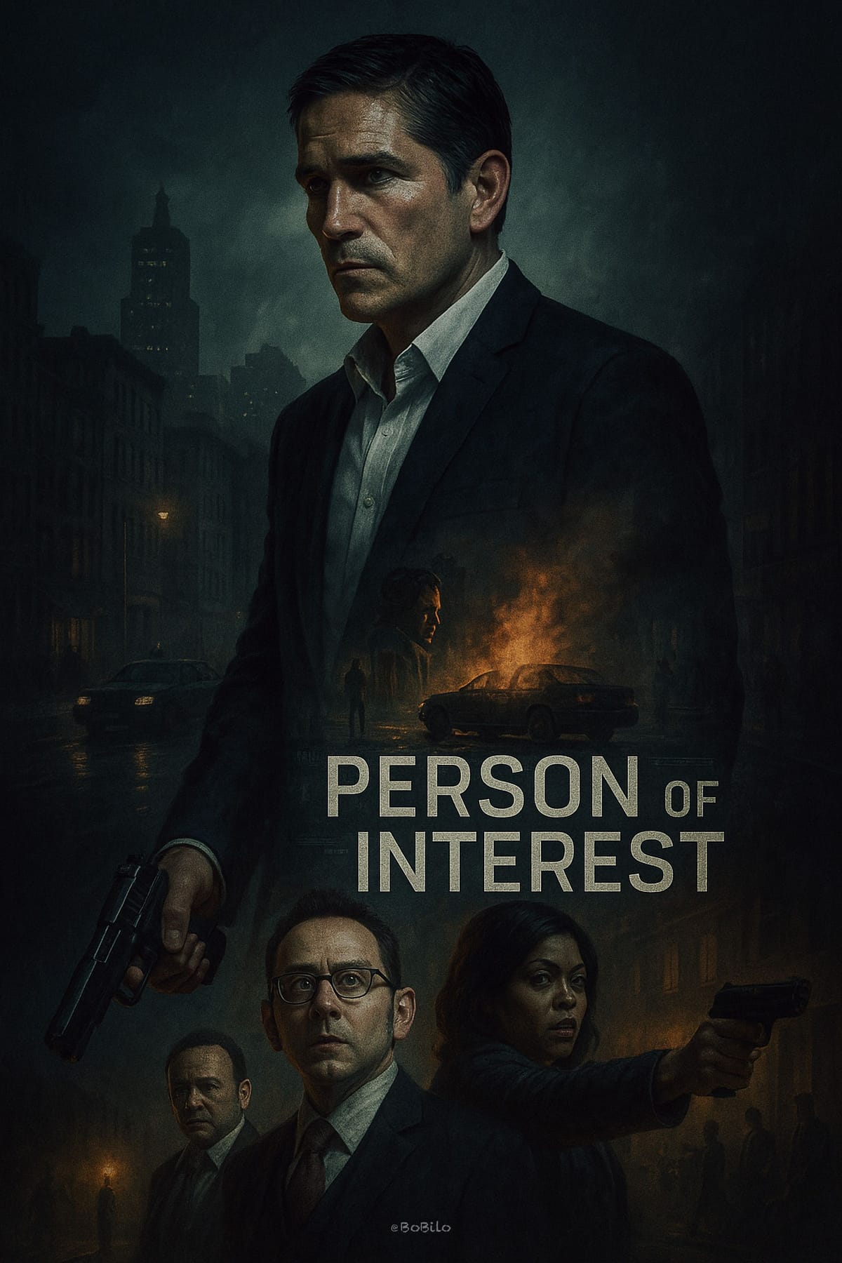Dramatic Silhouette Art: Person of interest - A Dark Tribute