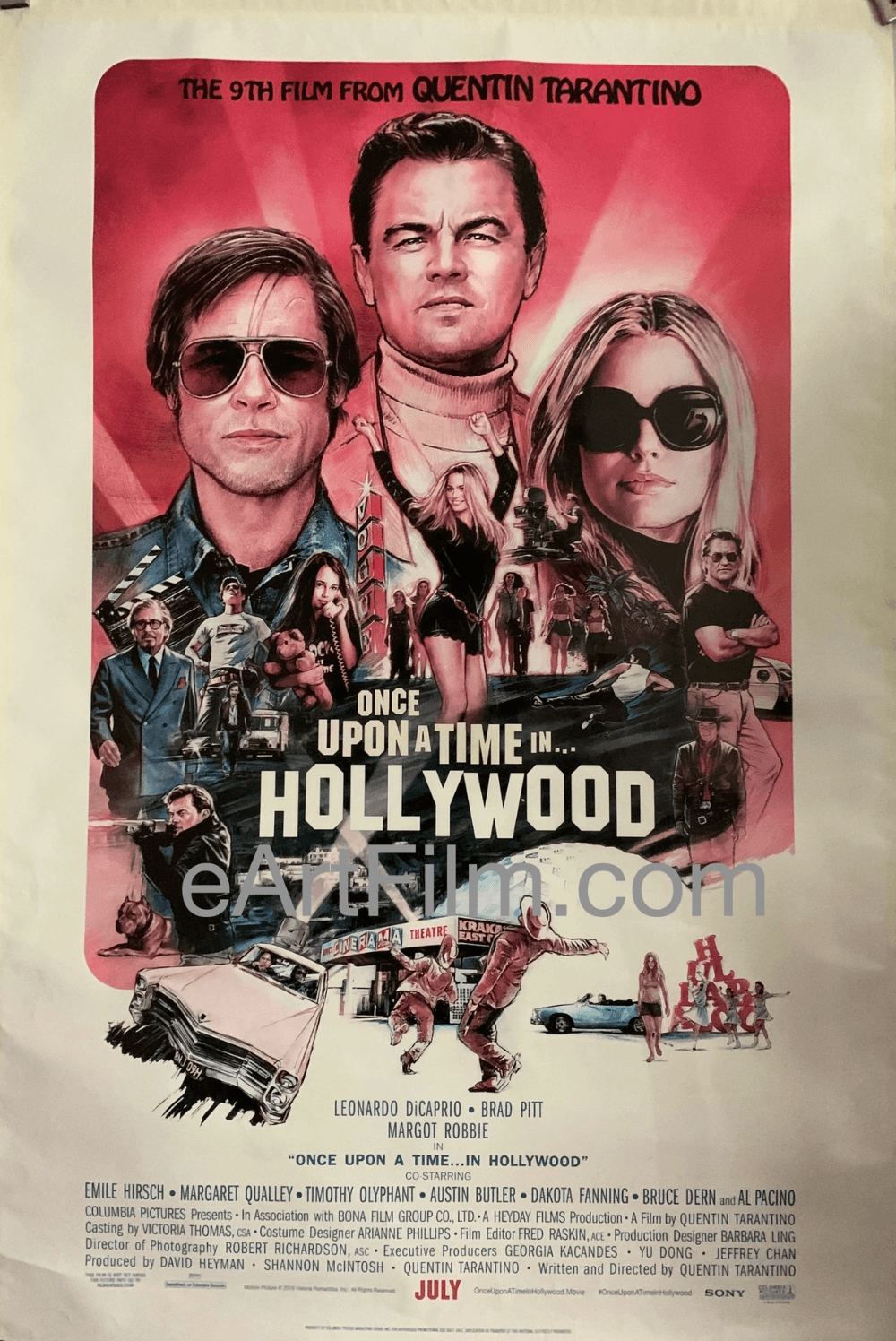 Once Upon A Time In Hollywood vintage movie poster Quentin Tarantino
