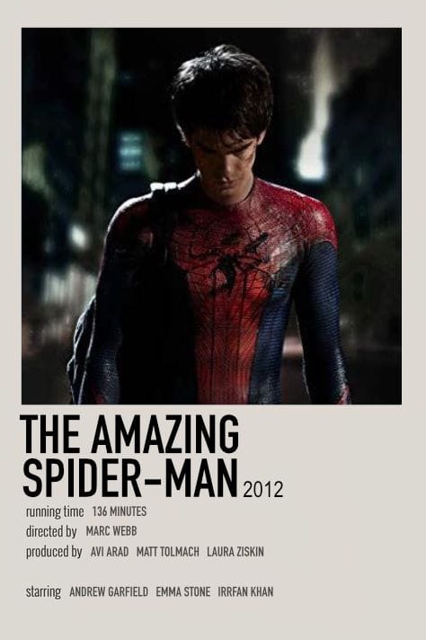 the amazing spider-man minimalist poster