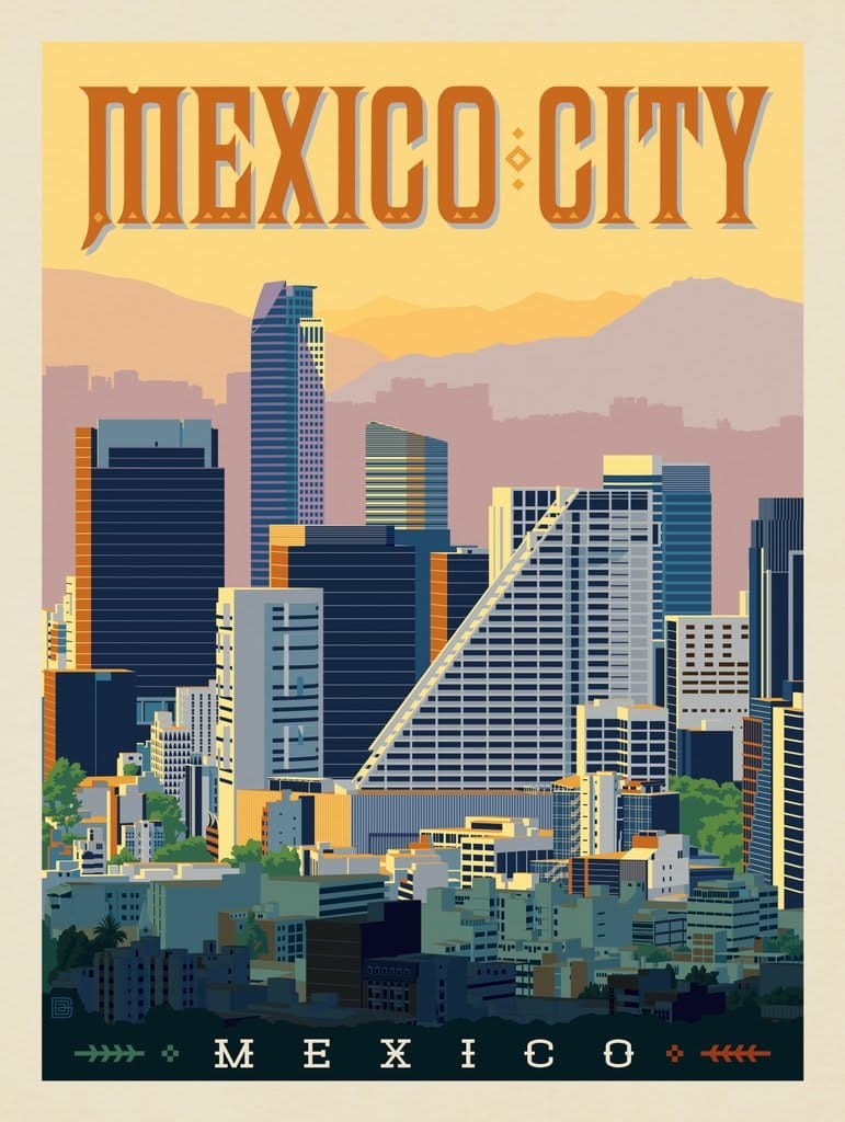 Mexico: Mexico City - Notecards - 64 cards & envelopes